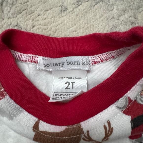Pottery Barn Kids Santa Christmas Pajamas Set - Size 2T - Picture 5 of 6
